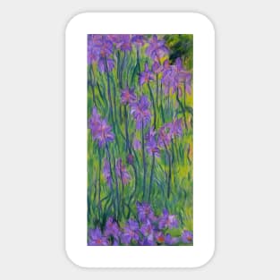 tall purple lillys Sticker